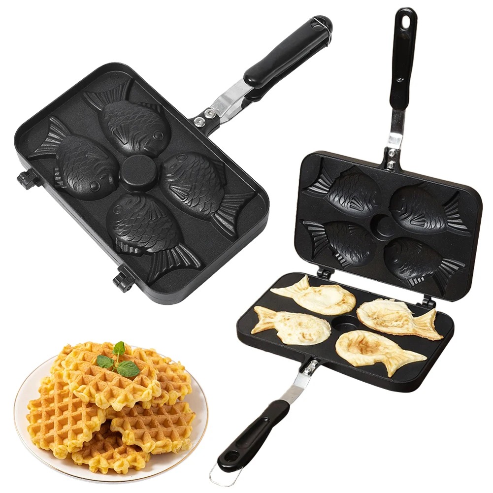 Tteokbokki Rice Cake - Küche Japanische Taiyaki Doppel Fisch Geformt